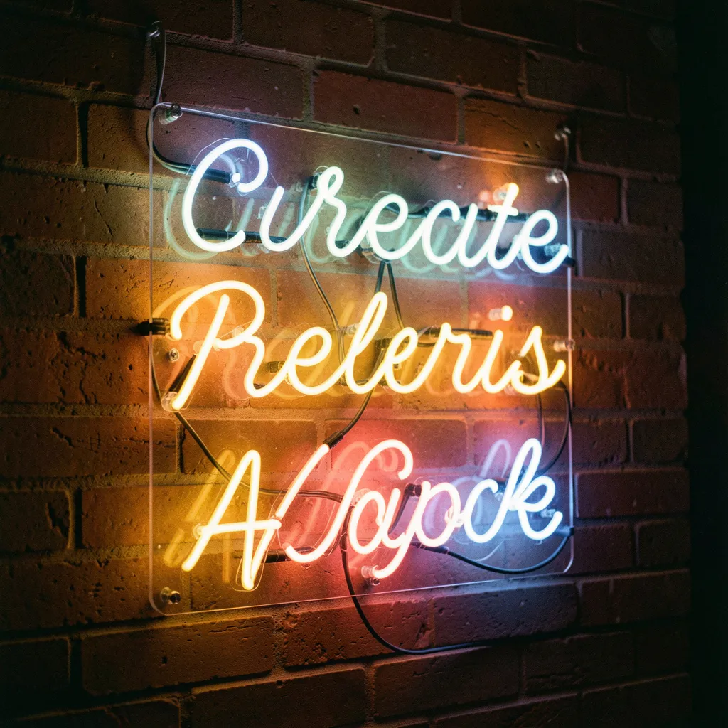 Commercial neon signage